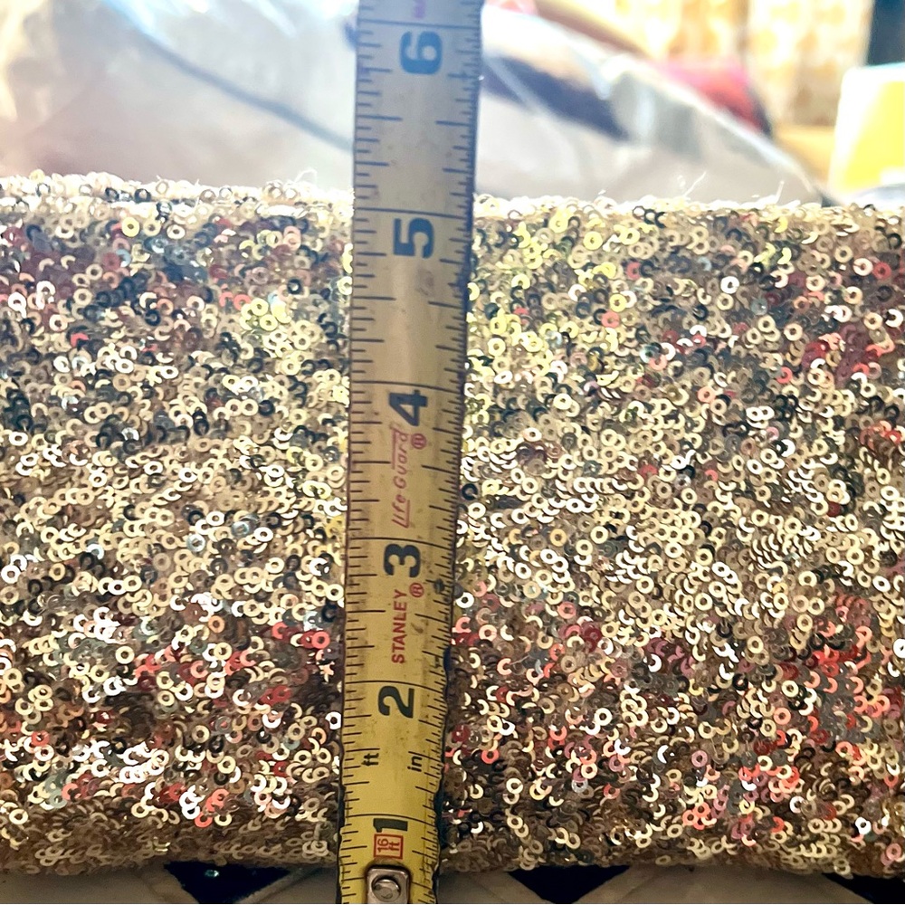 Victoria’s Secret Gold Sequin Clutch - Picture 9 of 16